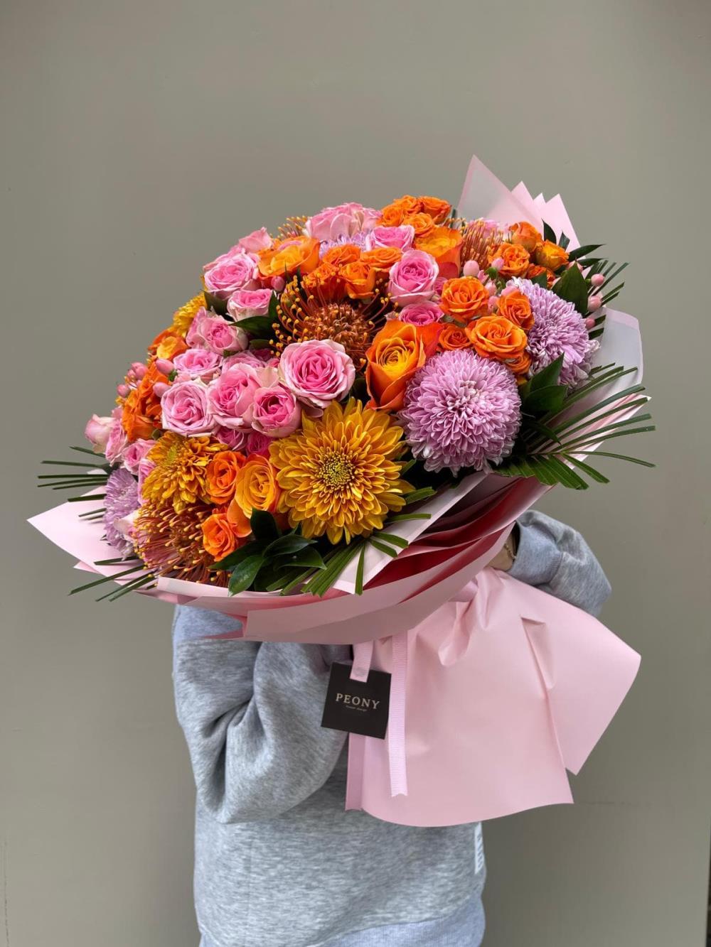 Orange Pink Timbre | Peony Flower